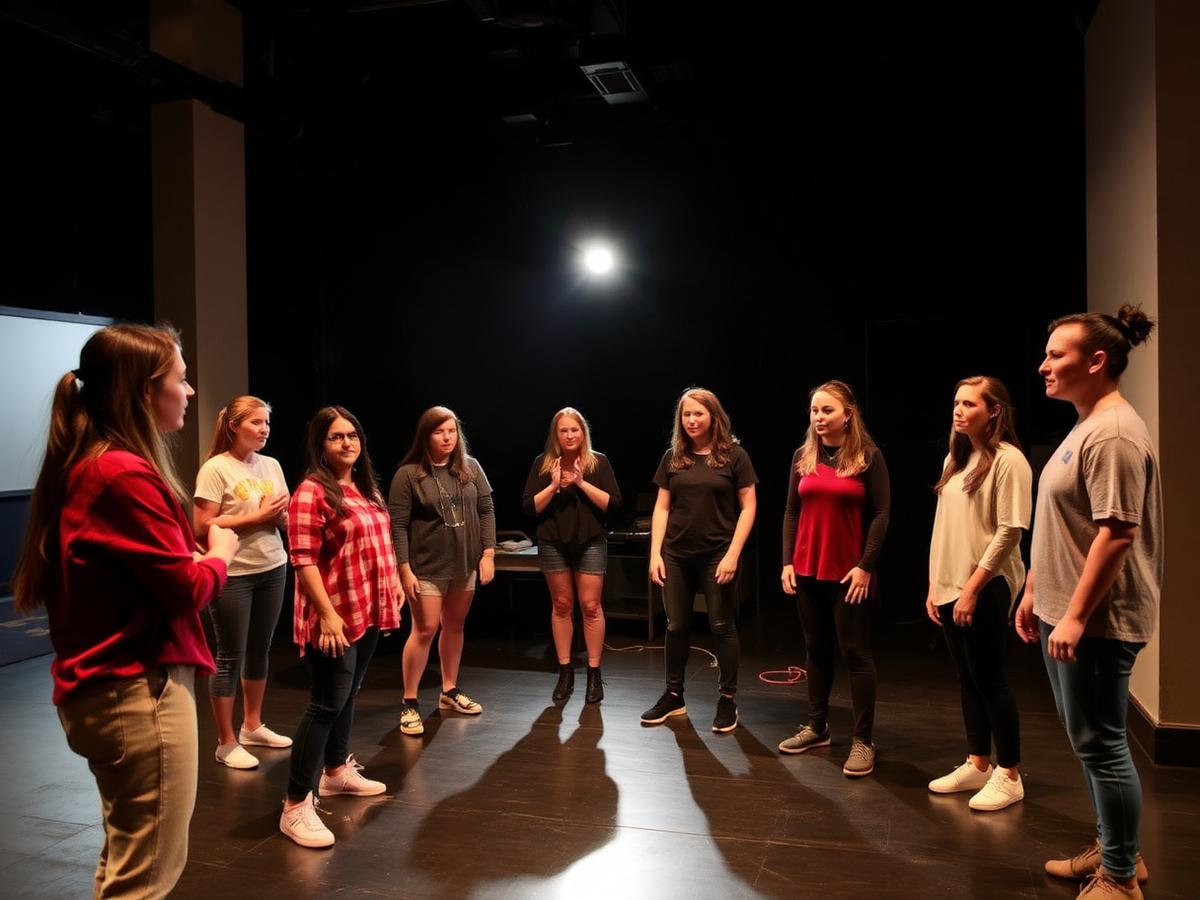 Allievi durante una lezione — Teatro a Farm Academy